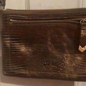 Cole Haan Gold Metallic Cross Body Bag
